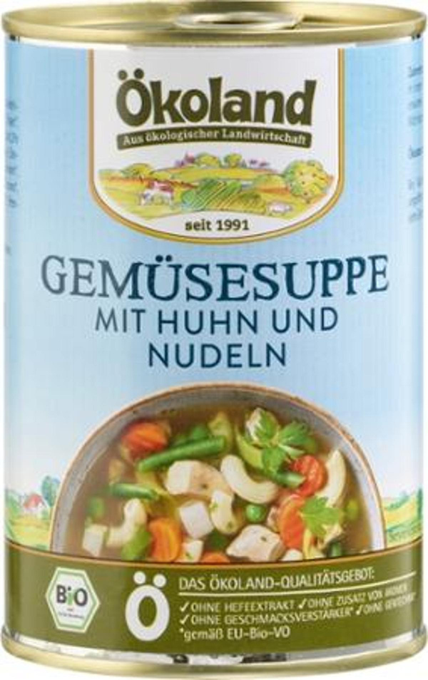 Produktfoto zu Gemüsesuppe mit Huhn und Nudeln 400g