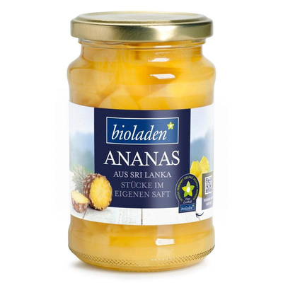 Produktfoto zu Ananasstücke im eigenen Saft 350g