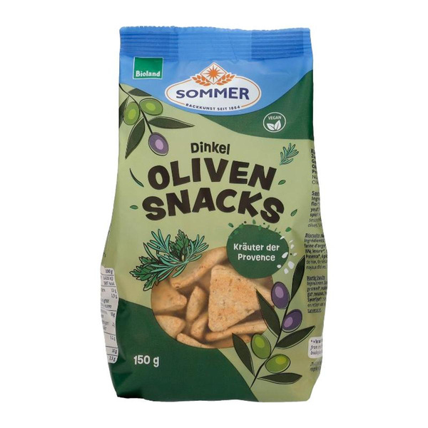 Produktfoto zu Dinkel Oliven Snacks 150g