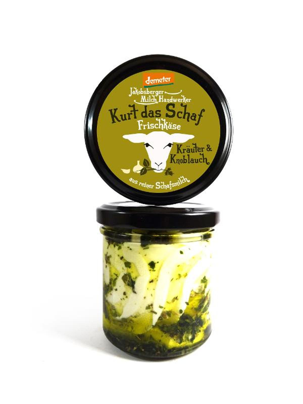 Produktfoto zu Kurt das Schaf Frischkäse Kräuter & Knoblauch 135g