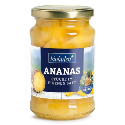 Produktfoto zu Ananasstücke im eigenen Saft 350g