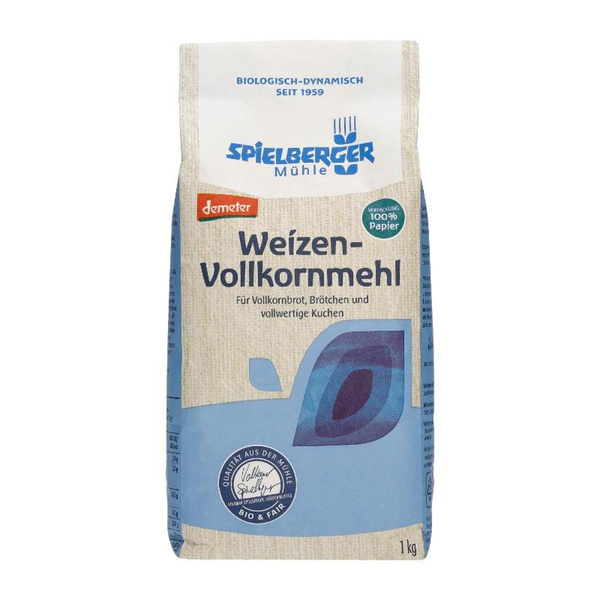 Produktfoto zu Weizen-Vollkornmehl 1kg