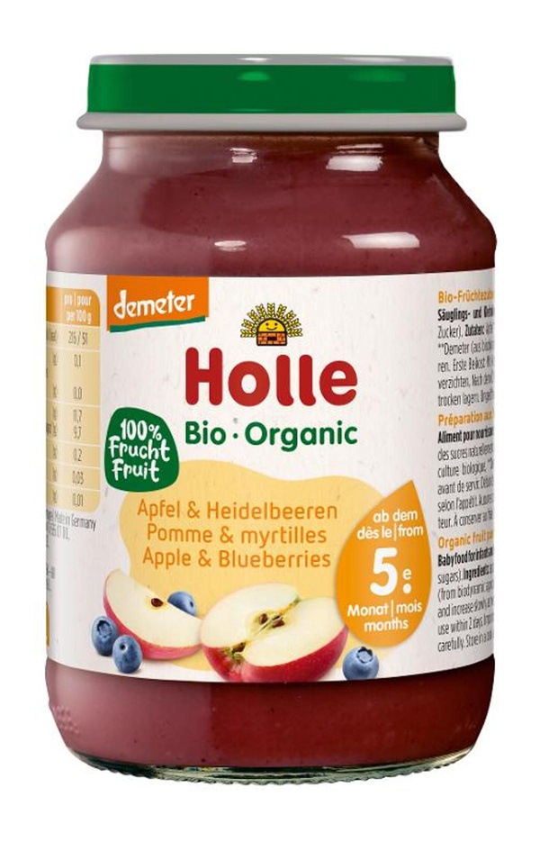 Produktfoto zu Apfel mit Heidelbeere Babykost 5M+ 190g