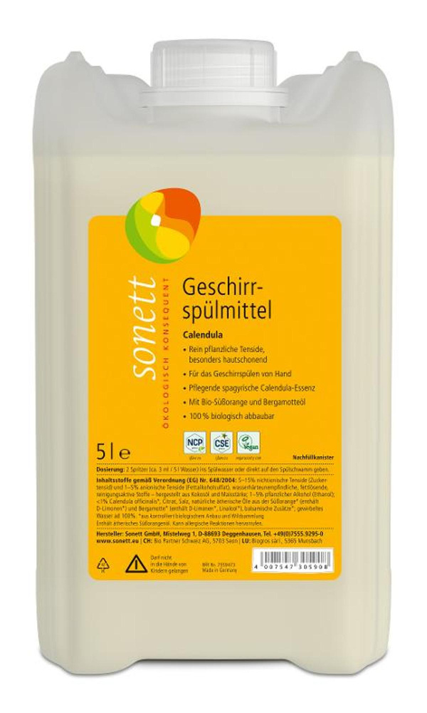 Produktfoto zu Geschirrspülmittel Calendula 5L