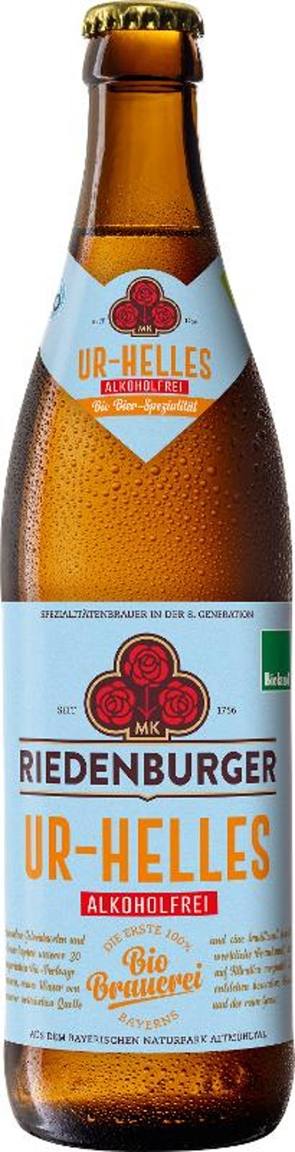 Produktfoto zu Riedenburger Helles alkoholfrei 0,5L