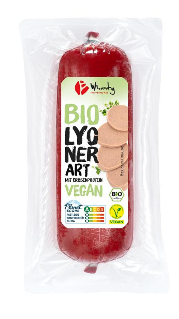 Produktfoto zu Wheaty Vegane Rolle Lyoner Art 200 g