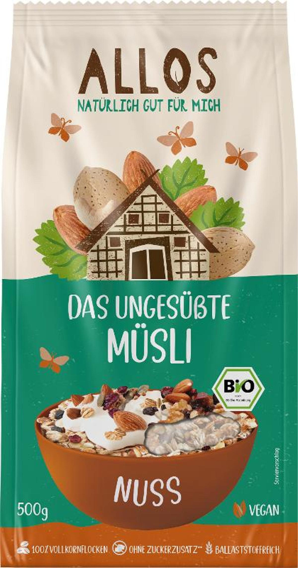 Produktfoto zu Das Ungesüßte Nuss-Müsli 500g