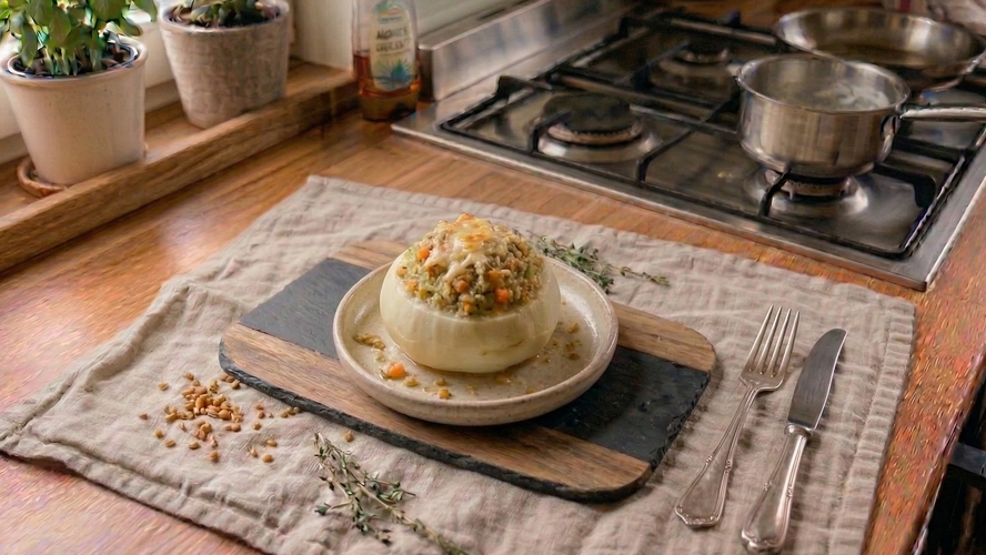 Rezeptbild für Gefüllter Kohlrabi aus dem Ofen