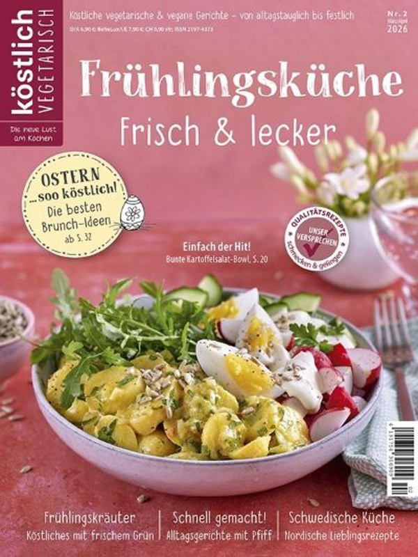 Produktfoto zu Zeitschrift "köstlich vegetarisch"