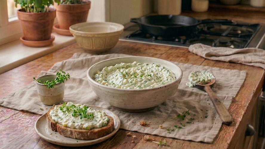 Rezeptbild für Kresse-Gurken-Dip
