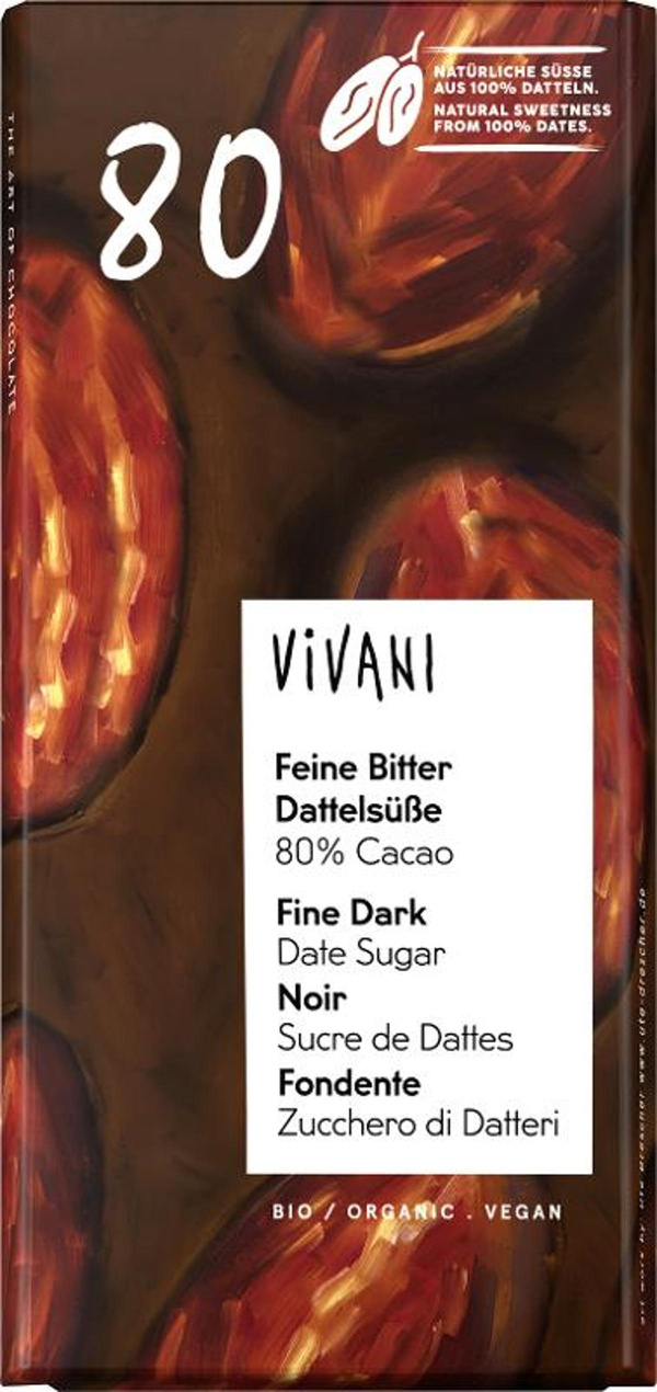 Produktfoto zu Feine Bitter Dattel 80% 80 g