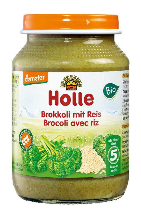Produktfoto zu Brokkoli und Vollkornreis Babykost 5M+ 190g