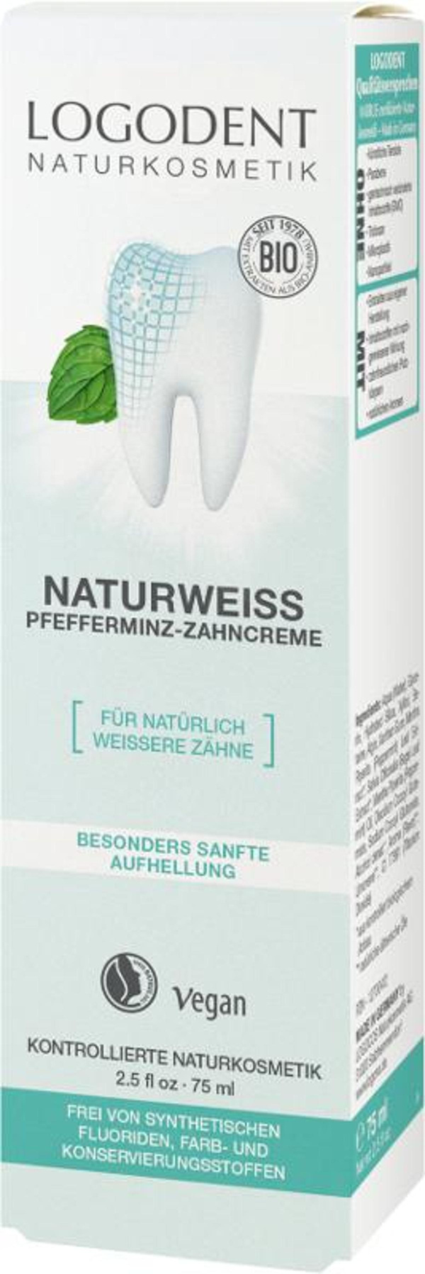 Produktfoto zu NATURWEISS Pfefferminz-Zahncreme 75ml