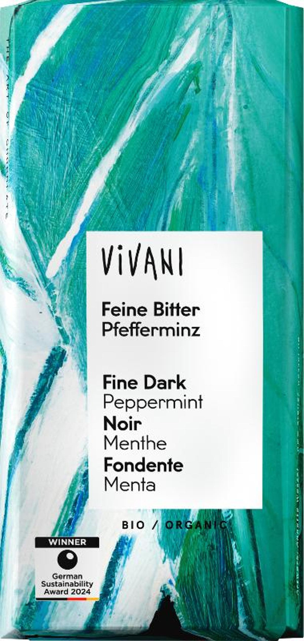 Produktfoto zu Feine Bitter Pfefferminz Tafelschokolade 100g