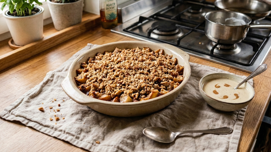 Rezeptbild für Veganer Apfel-Birnen-Crumble