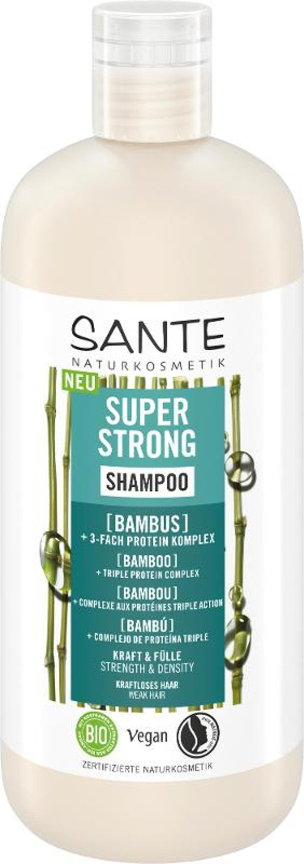 Produktfoto zu SUPER STRONG Shampoo Bambus + 3-Fach Protein Komplex 500ml
