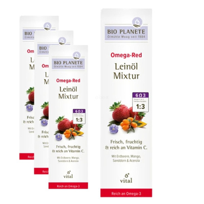 Produktfoto zu Omega Red - Leinöl Mixtur 4x100ml