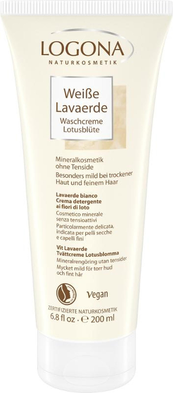 Produktfoto zu Weiße Lavaerde Waschcreme Lotusblüte 200ml
