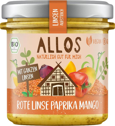Produktfoto zu Brotaufstrich "Rote Linse Paprika Mango" 140g