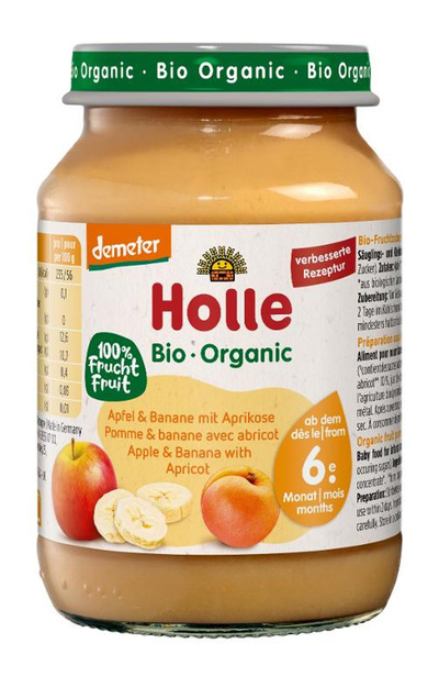 Produktfoto zu Apfel & Banane mit Aprikose Babykost 190g