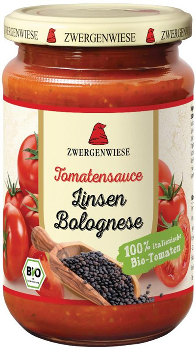 Produktfoto zu Tomatensauce Linsen Bolognese 340ml