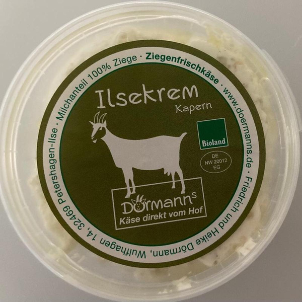 Produktfoto zu Ilsekrem Ziegenfrischkäse Kapern & Zwiebeln