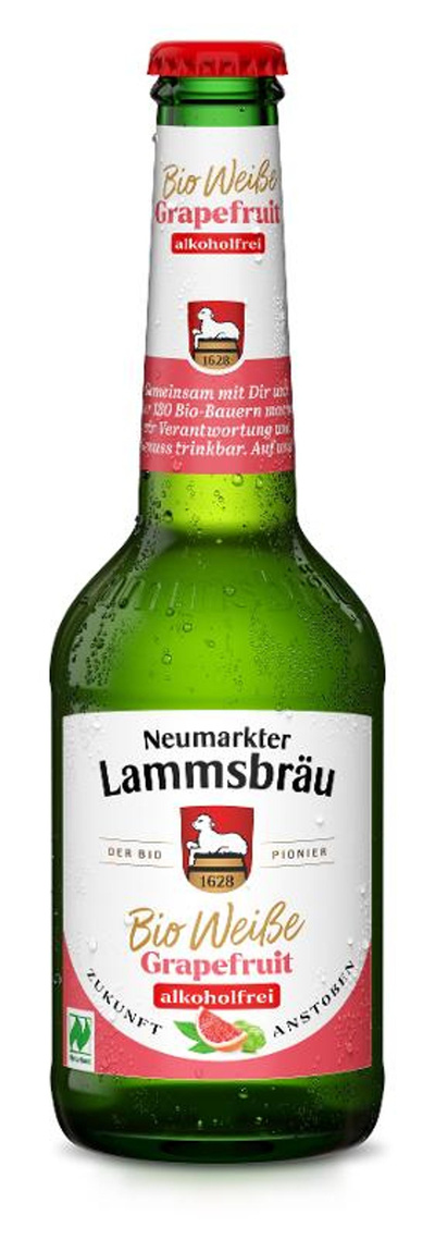 Produktfoto zu Lammsbräu Weiße & Grapefruit alkoholfrei Kiste 10*0,33L