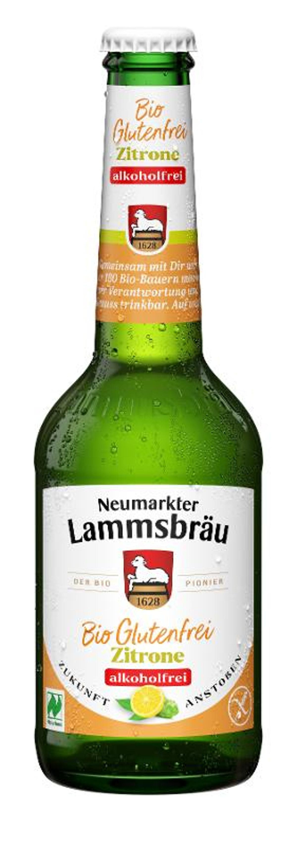 Produktfoto zu Lammsbräu Bio Glutenfrei Zitrone alkoholfrei 0,33 ml