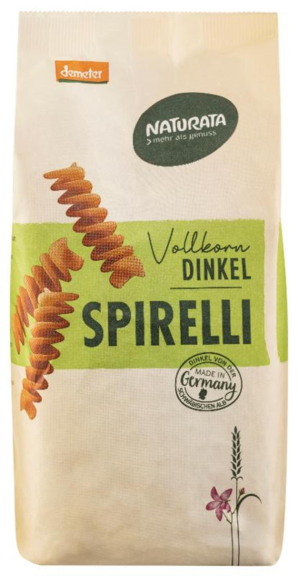 Produktfoto zu Vollkorn Dinkel Spirelli 500g