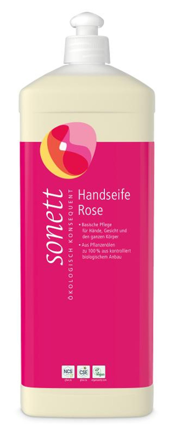 Produktfoto zu Nachfülltube Flüssighandseife Rose 1 Liter vegan