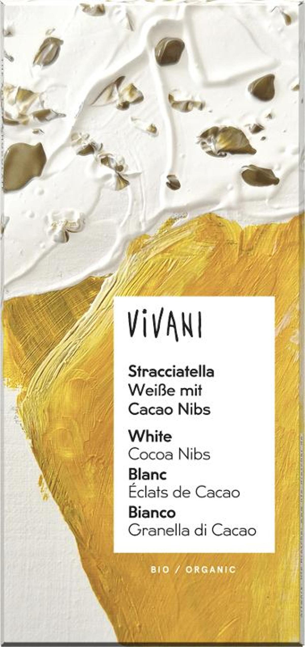 Produktfoto zu Stracciatella Weiße mit Cacao Nibs 80g