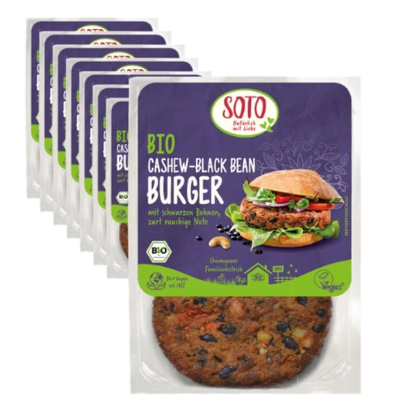 Produktfoto zu Cashew-Black Bean Burger 8 x 160g (je 2 Stück)