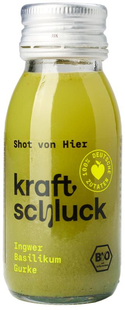 Produktfoto zu Grüner Basilikum Shot, kraftschluck 60ml