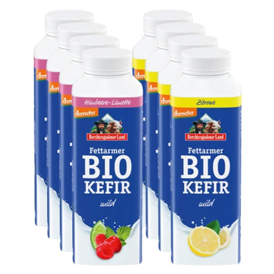 Produktfoto zu Kefir 1,5% Zitrone & Himbeere-Limette 8*400g