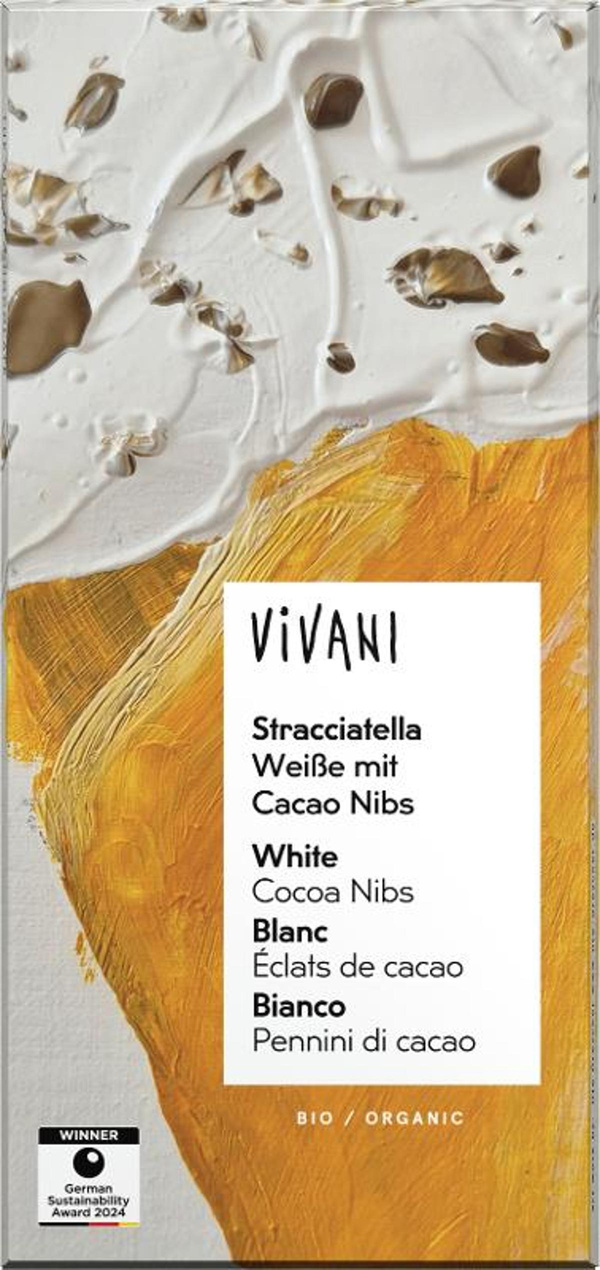 Produktfoto zu Stracciatella Weiße mit Cacao Nibs 80g