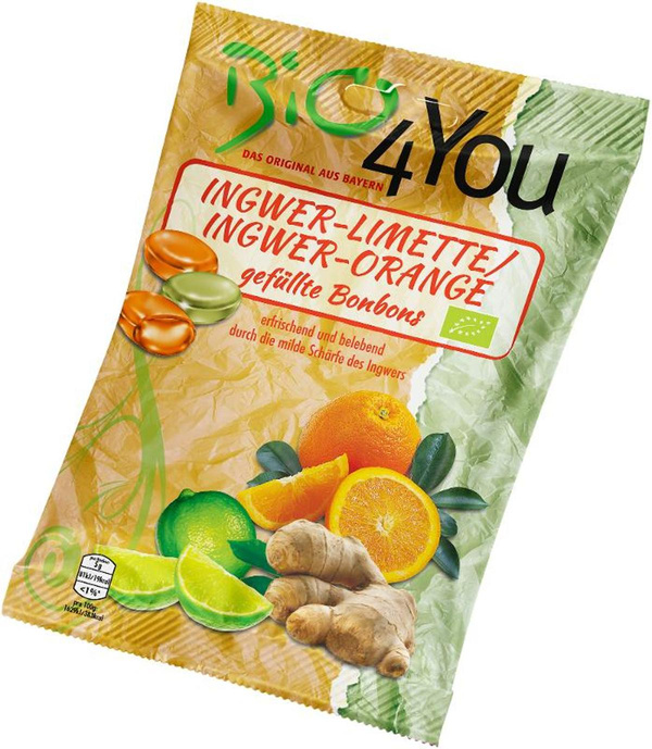 Produktfoto zu gefüllte Bonbons Ingwer-Limette & Ingwer-Orange 75g