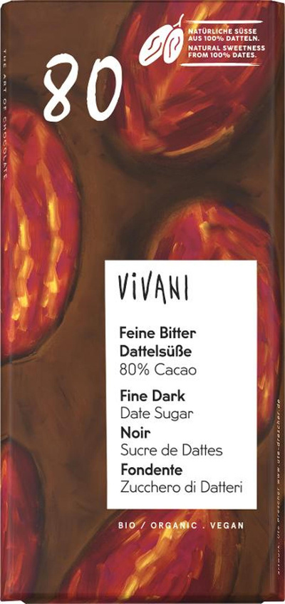 Produktfoto zu Feine Bitter Dattel 80% 80 g