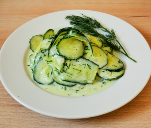 Rezeptbild für Gurkensalat mit Joghurt