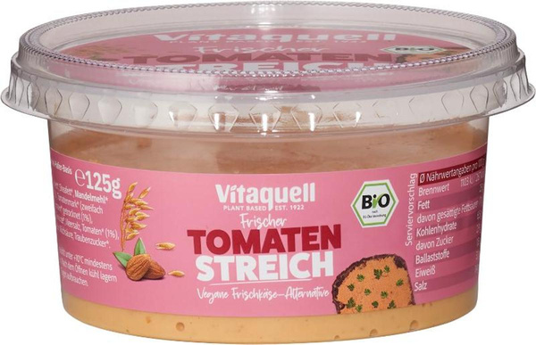 Produktfoto zu Streich Tomate vegane Frischkäsealternative