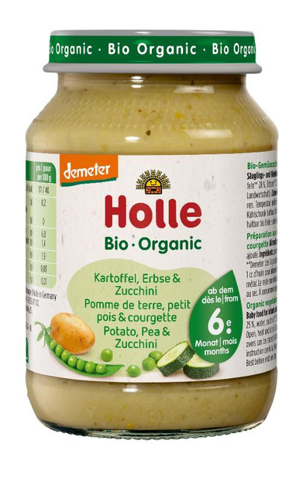 Produktfoto zu Kartoffeln mit Erbsen & Zucchini Babykost 6M+ 190g