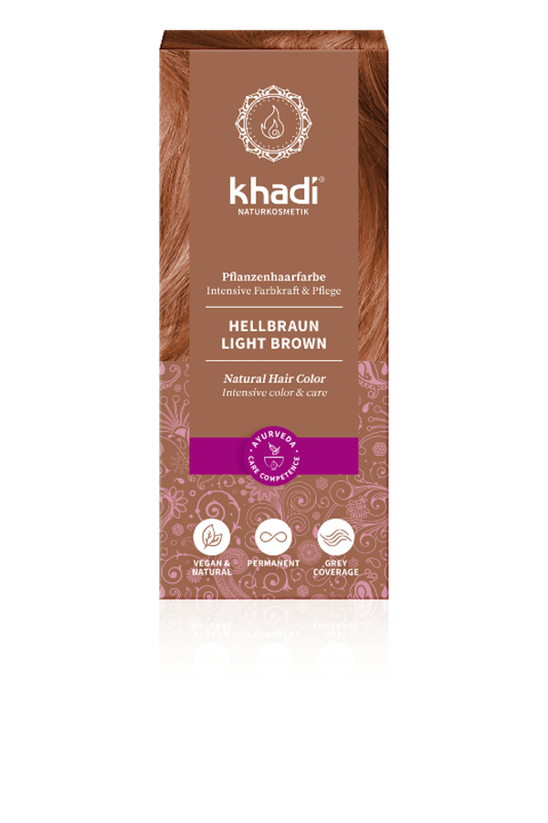 Produktfoto zu Hellbraune Pflanzenhaarfarbe 100g vegan