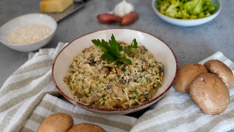 Rezeptbild für Pilzrisotto One Pot