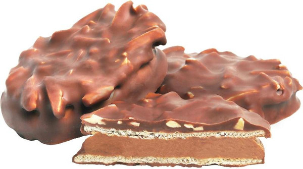 Produktfoto zu Nougat-Waffel mit Mandelsplitter 30g