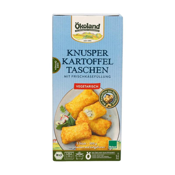 Produktfoto zu TK Knusper Kartoffeltaschen mit Frischkäsefüllung 5 Stück ca. 300 g