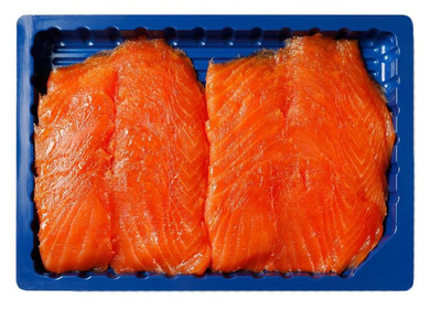 Produktfoto zu Lachs in Scheiben - 500 g in der Frischebox