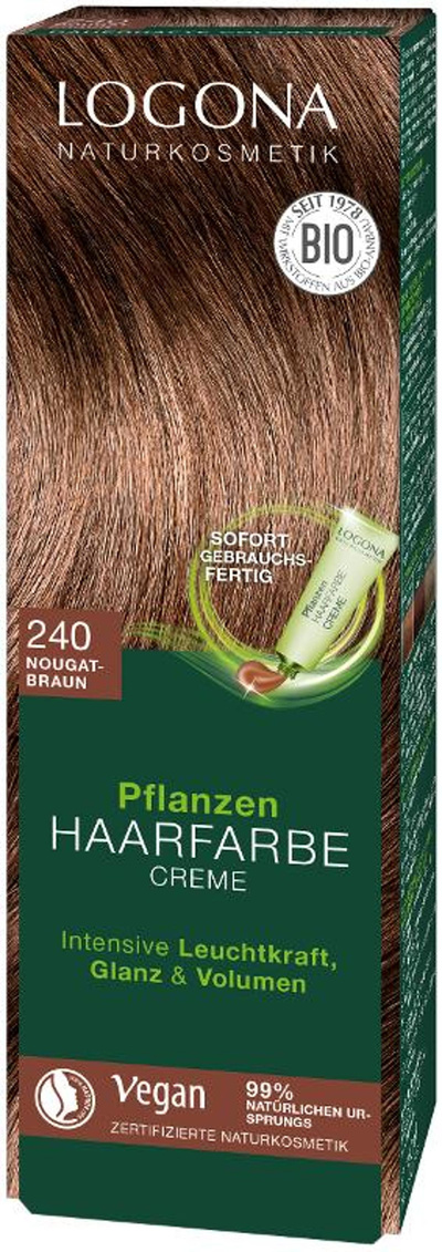 Produktfoto zu Pflanzen Haarfarbe Creme "240 Nougat-Braun" 150ml