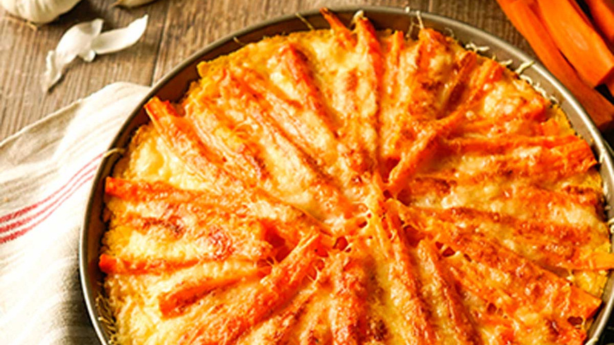 Rezeptbild für Polenta-Möhrenstern  mit Joghurt-Dip