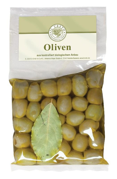 Produktfoto zu Griech. Oliven m. Zitrone gefüllt 175g
