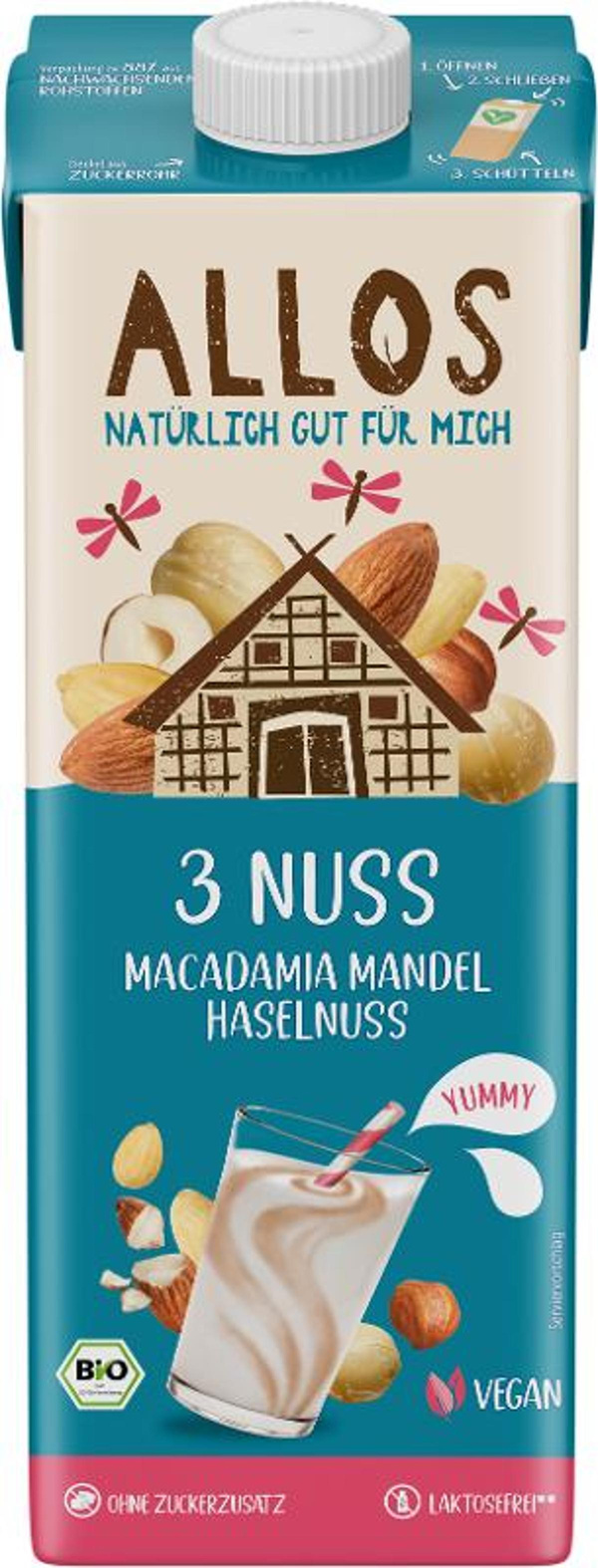 Produktfoto zu Drei Nuss Drink 1L