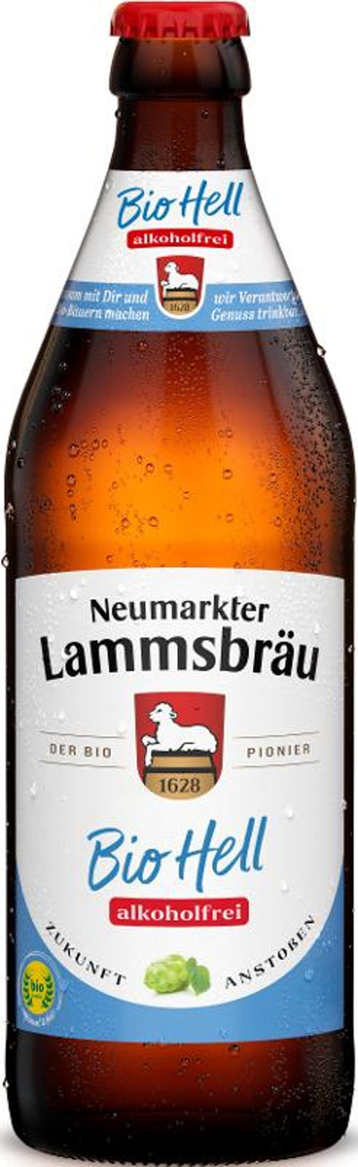 Produktfoto zu Lammsbräu Bio Hell alkoholfrei 0,5L
